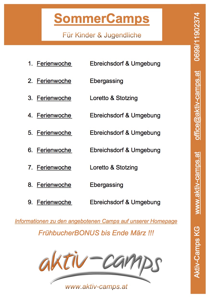 Rath Aktiv-Camps KG | Freizeit | Weigelsdorf